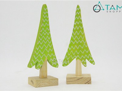 Cây thông Noel bằng gỗ nhỏ xinh để bàn Số 03